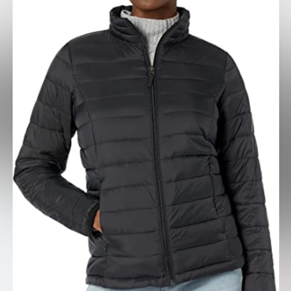 NEW Amazon Essentials Womens Lightweight Full-Zip Water-Resistant Puffer Sz S